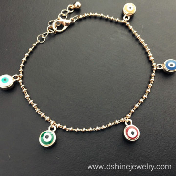 Link Chain Bracelet Jewelry Woman's Evil Eye Charm Bracelet